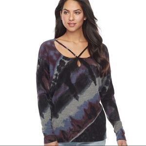 Rock & Republic • Tie Dye Strappy Sweater